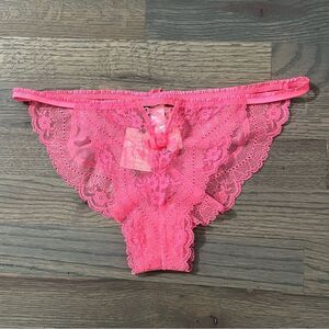 Victoria’s Secret Designer Collection lace Ruched mesh Cheekini Bikini Panty M